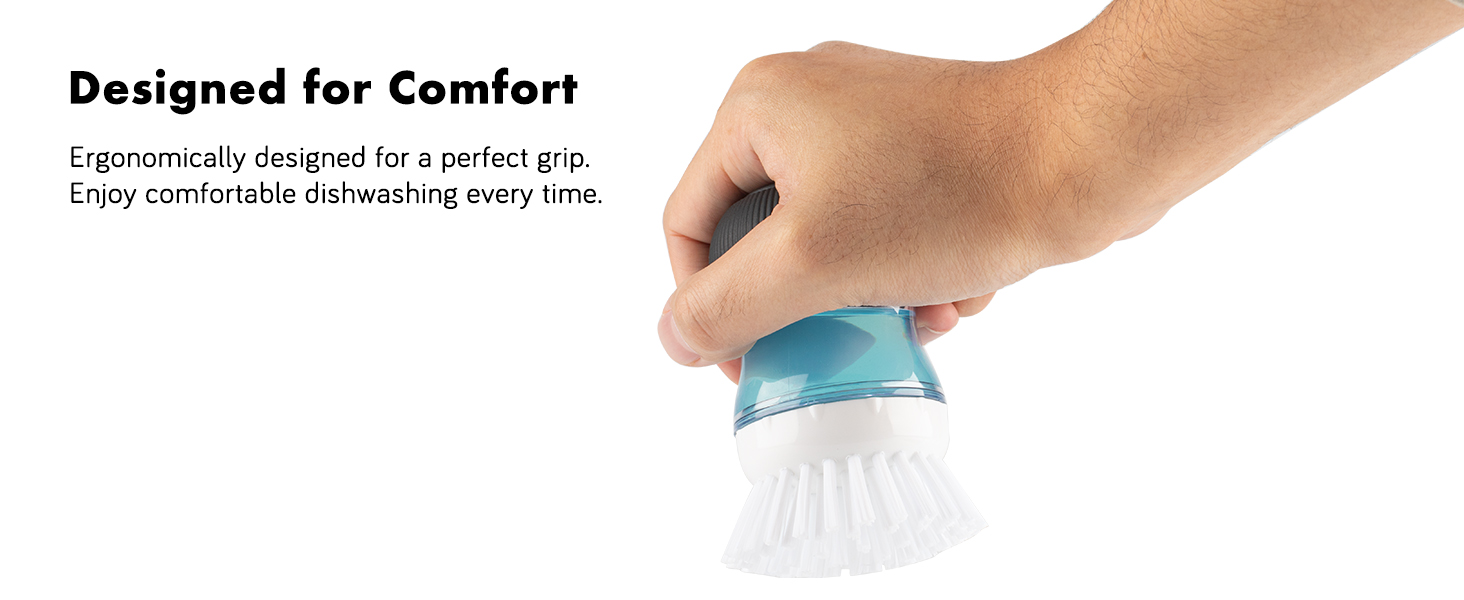 dish brush with soap dispenser