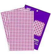 PARLAIM 1/4 Inch Round Color-Code Dot Stickers,4200 Pcs Adhesive Color Coding Circle Labels (Fluo...