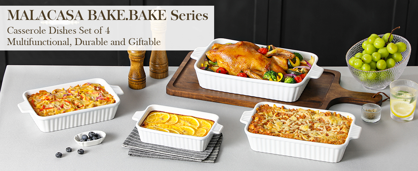 casserole dishes set of 4