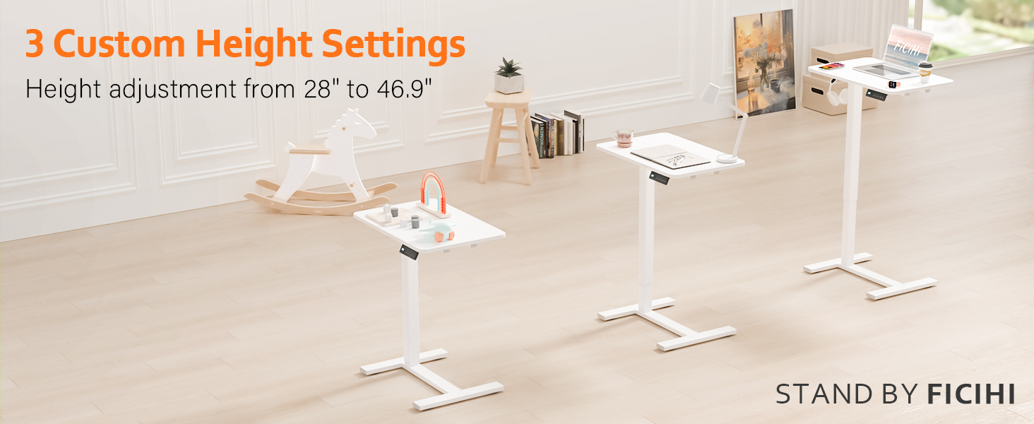 electric overbed bedside table height adjustable small