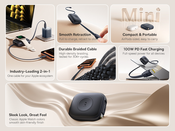 Baseus Retractable USB C Cable 3ft