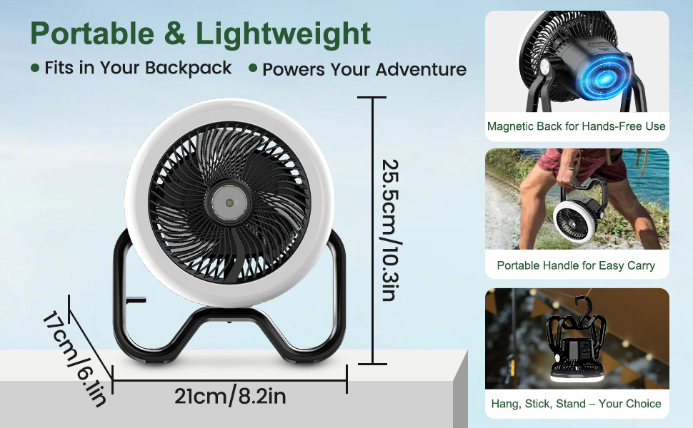 Portable Rechargeable Camping Fan
