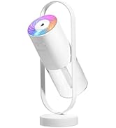 Portable Mini Humidifier, Compact 360° Rotating Cool Mist Air Humidifier Automatic Shutdown for O...
