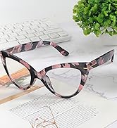 DXYXYO Oversized Cat Eye Reading Glasses Women Blue Light Blocking with Magnification 1.5 Vintage...
