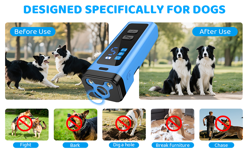 SAMULE Ultrasonic Dog Bark Deterrent Device