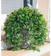 Faux Outdoor Plants Fake Hanging Plants for Outdoors Outside Decorations, 2 Pcs Green Faux Pothos...