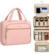Hanke Hanging Travel Toiletry Bag for Women, Water-Resistant Makeup Organizer with Hook, Cosmetic...