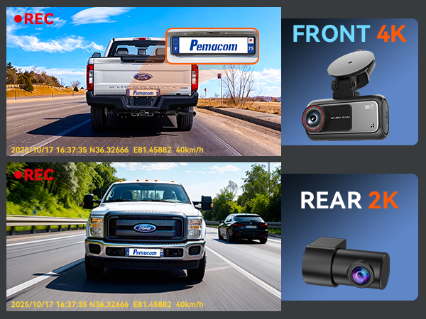 dash cam front and rear 247 recording