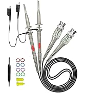 Goupchn Universal P6100 Oscilloscope Clip Probes 100MHz with Accessories Kit 1X 10X 2 Pack
