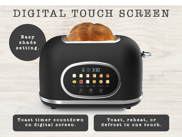 Rae Dunn digital touchscreen toaster – precise toasting, easy controls, modern kitchen