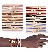 Hair Ties for Women, AIERSA 18 Pcs Elastic Bracelets Style Hair Ties for Thin Hair, 6 Colors