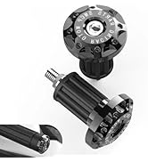 MOXRUQ 2 PCS Motorcycle Bar End Plugs, Aluminum Alloy Handlebar Grip End Caps, Fit for Motorcycle...