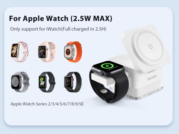 TACOSO 3 in 1 wirless charging station apple 