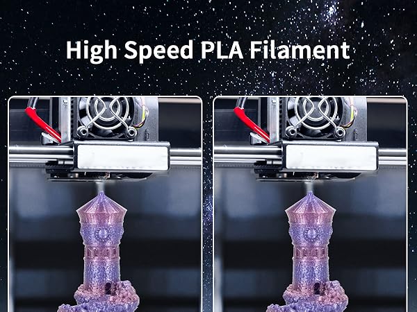 3d printer filament clear filament high speed pla transparent filament glitter shiny filament 