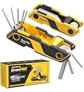 GRENPRO Folding Allen Wrenches Sets, 17PCS Allen Key Set, Hex Key Allan Wrench Sets, Bike Tool Ki...