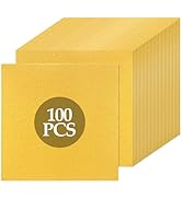QTLCOHD 100 Sheets Gold Glitter Cardstock - 12x12 Inch, 250GSM/80Lb, Ideal for Scrapbooking, Grad...