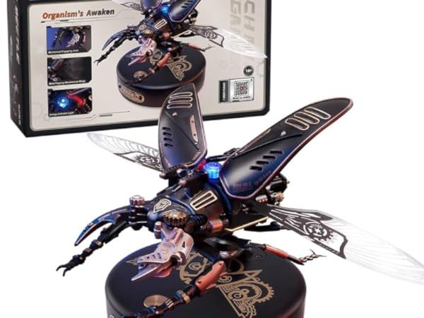 ROKR 3D Metal Model Kits Puzzle for Adults Kids, Steampunk Electric Mechanical Toy, Assembly DIY Gif...