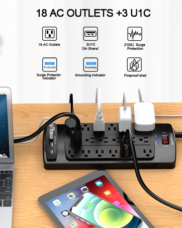 extension cord with multiple outlets