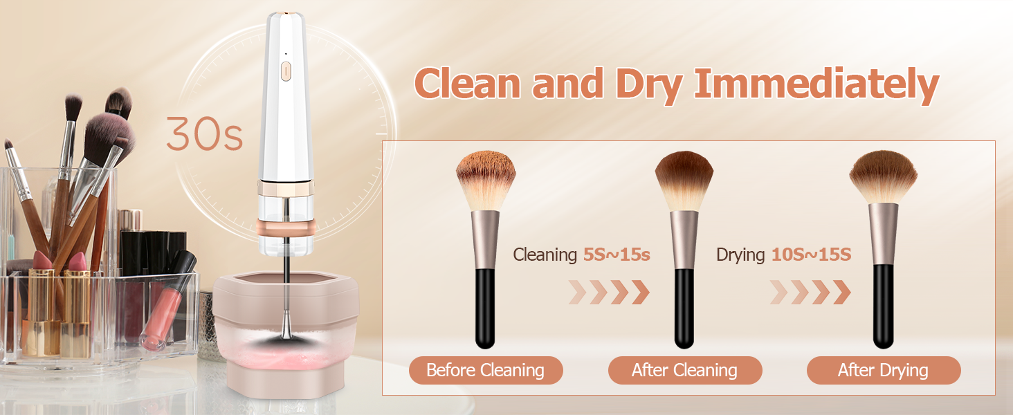 Electric makeup brush cleaner machine make up brush cleaner women foundation brush cleaner holder 
