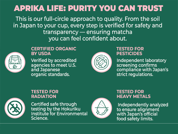 matcha certifications of quality