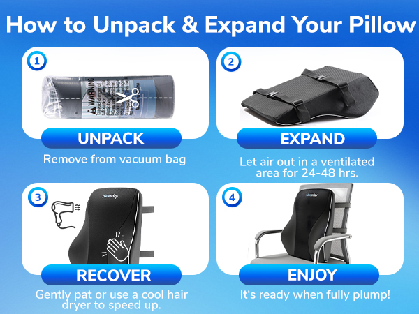 Lumbar Pillow with High Backrest