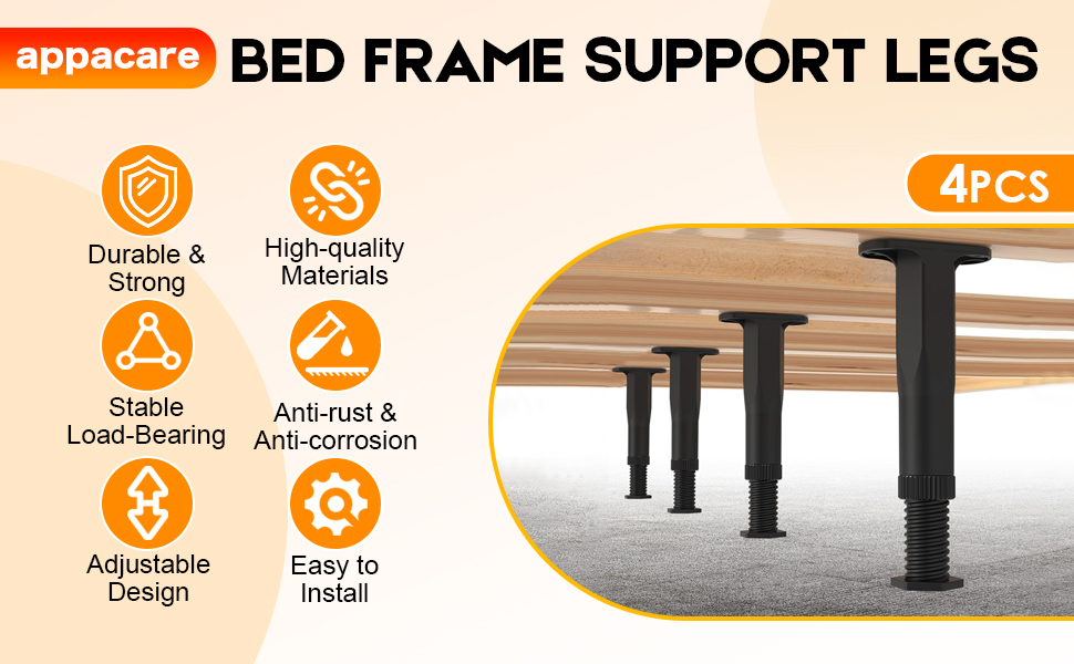 bed frame support legs
