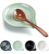HaWare Spoon Rest for Stove Top, 5.1" Ceramic Spoon Holder for Kitchen Utensils, Coffee Spoons, S...