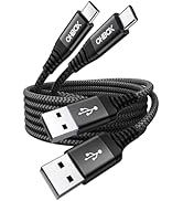 USB C Cable Fast Charging 6FT, 2Pack USB A to USB C Cable for CarPlay, Durable Braided USB Type C...