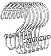 Shower Curtain Hooks, OEH Shower Curtain Rings, Silver Shower Curtain Hooks Rust Proof, Decorativ...