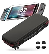 JUSPRO Carrying Case for Nintendo Switch 2, 4 in 1 Travel Accessories Bundle Kite with Frosted Cl...