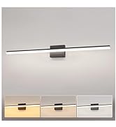 L LOHAS LED 48-Inch Bathroom Vanity Light Bar Over Mirror, Matt Black Modern Bathroom Light Fixtu...