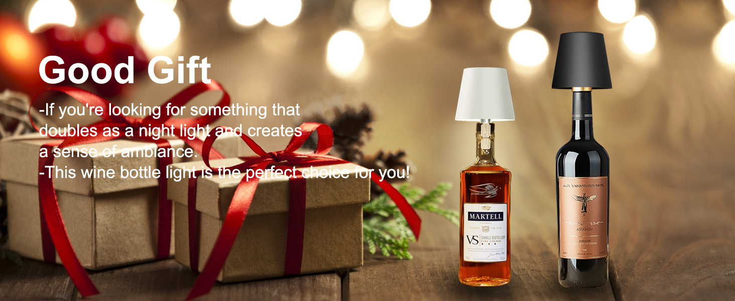  Wireless Bottle Lamp-Wine Bottle Lights with Touch Dimming, 3 Color Temperatures Table Lamps