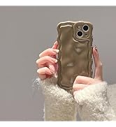 FABSPARK Case for iPhone 14,Cute 3D Solid Color Meteorite Bubble Water Ripple Curly Wavy Frame Ca...