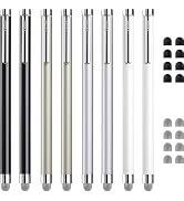 ChaoQ Stylus Pens for Touch Screens, 8 Pcs Mesh Fiber Capacitive Stylus with 8 Replaceable Mesh T...