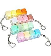 Keyboard Fidget Toys, 4 Pcs Keyboard Keychain Clicker 4-in-1 Macaron Colorful Decompression Toys ...