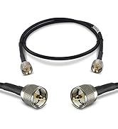Proxicast 3 ft Ultra Flexible PL259 Male - PL259 Male Low Loss Coax Cable Jumper Assembly for CB/...