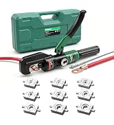 Growlush Hydraulic Crimping Tool, 2/0 Battery Cable Crimper, 10T Hydraulic Crimper for US AWG Siz...