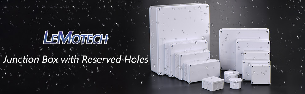 white junction box with reserved holes