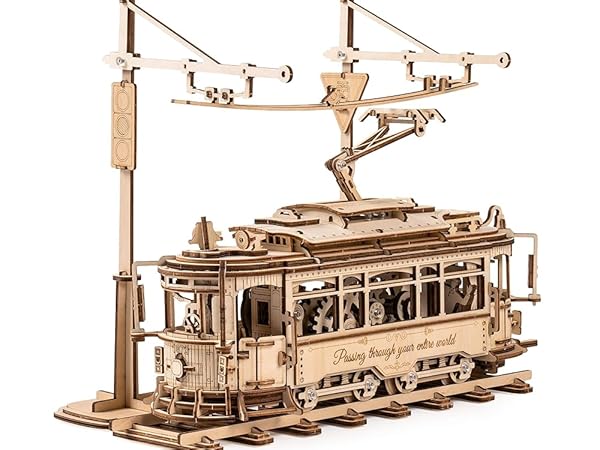 3D Wooden Puzzles for Adults, Steam Locomotive Model Cars Kits for Adults, 3D Wood Puzzle Adult, Val...