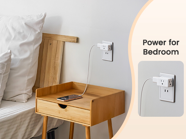 this adapter is suitable for any indoor place, especially bedrooms, bathrooms, and hotels.