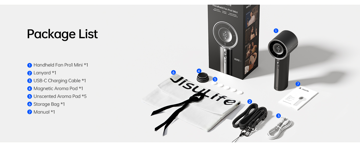 jisulife handheld mini fan