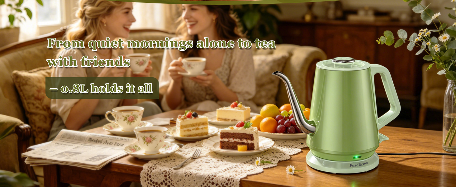 Smiling professional enjoying a warm cup of tea prepared with fast heating kettle at home