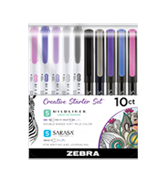 Zebra Pen, Creative Starter Set, Includes Mildliner highlighters and Sarasa fineliners