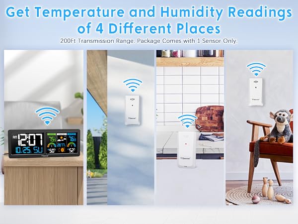 weather station with remote sensor