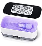 Rechargeable 3 In 1 Ultrasonic Cleaner For Makeup Brush,LXIANGN Blue Light Sterilization Box High...