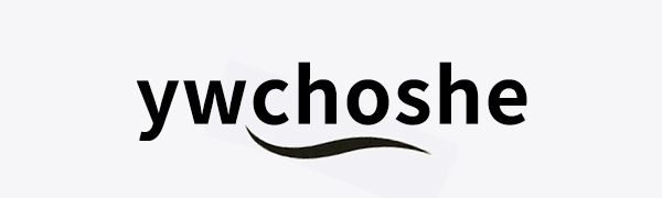 ywchoshe" logo with a sleek curve, reflecting a minimalist and professional brand style.