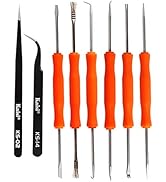 Kaisiking 6 Pcs Double Sided Soldering Assist Aid Repair Tool with 2 Precision Tweezers for Elect...