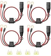 4-Pack GC008 X-Connect Compatible with NOCO Battery Charger Accessories Cables,M10 (3/8in) XL Eye...