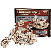 ROKR 3D Wooden Puzzles Motorcycle Mechanical Model Kit for Adults and Teens to Build Christmas/Bi...