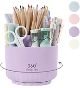 SKYDUE 360 Degree Rotating Desk Organizer, Dual-Purpose Pencil Pen Holder for Desktop, Rotating D...